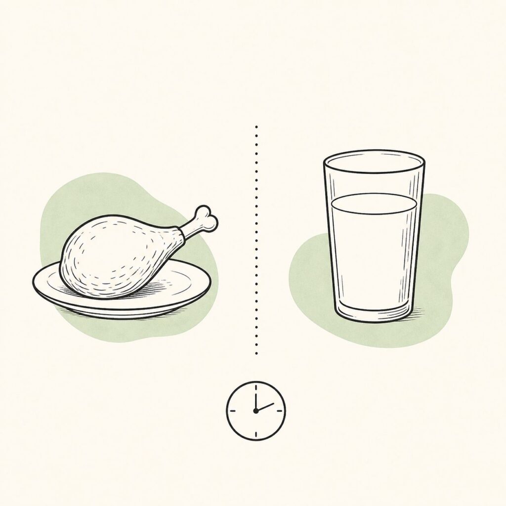 Illustration answering whether you can eat meat and dairy together in kosher law